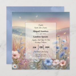 Invitación Boda Moonlit Wildflower Whispers