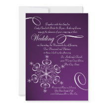 Boda Morada de Invierno de Snowflake
