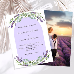 Invitación Boda morado de arcos florales de Lavender