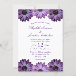 Invitación Boda morado floral