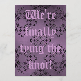 Invitación Boda morado gótico medieval