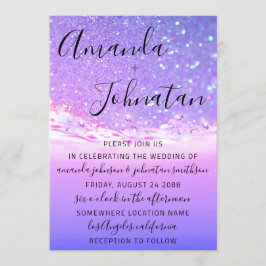 Invitación Boda Morple Ocean Blue Waves Ocean Beach