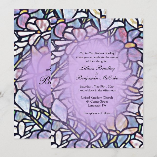 Invitación Boda Mosaic Floral Tiles (Anverso / Reverso)