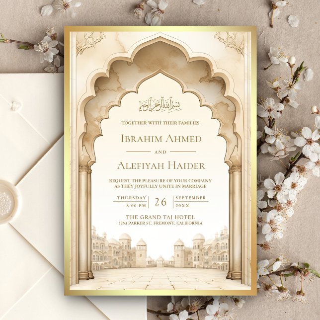 Invitación Boda musulmán del Palacio Islámico de Oro de Marfi (Subido por el creador)