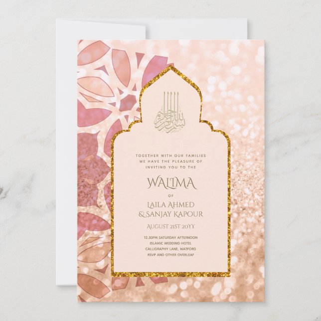 Invitación Boda Musulmana WALIMA Nikah (Anverso)