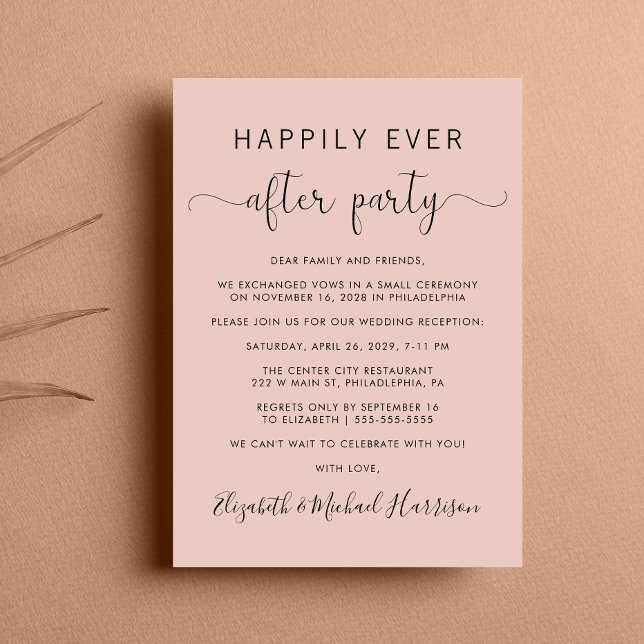 Invitación Boda Muy Feliz Después De La Recepción De Fiesta E (From private vows to a grand party - invite family and friends to celebrate your marriage!)