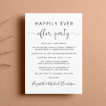 Invitación Boda Muy Feliz Después De La Recepción Del Fiesta<br><div class="desc">Elegante apartamento o pequeña invitación boda para informar a la familia y amigos de que usted ha eludido o reducido el número de invitados en su boda, y para invitarlos a un fiesta de boda o celebración. En el frente, "Feliz eterno después del Fiesta" está escrito en una mezcla de...</div>