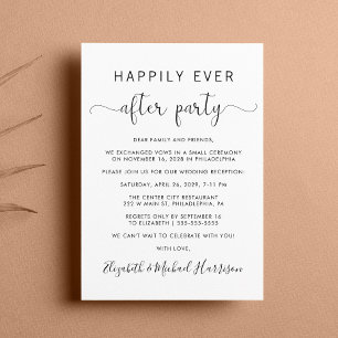 Invitación Boda Muy Feliz Después De La Recepción Del Fiesta