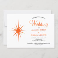 Boda naranja Atómico Starburst Mid Century