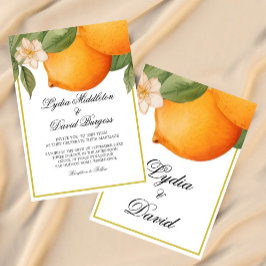 Invitación Boda Naranja Citrus Summer Elegant