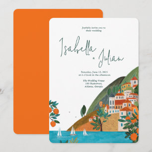 Invitación Boda Naranja de Italia