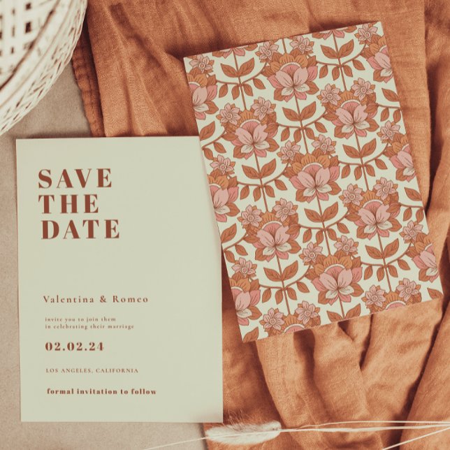 Invitación Boda Naranja inspirada en la Retro 70 Salven la fe (Subido por el creador)