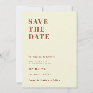 Invitación Boda Naranja inspirada en la Retro 70 Salven la fe