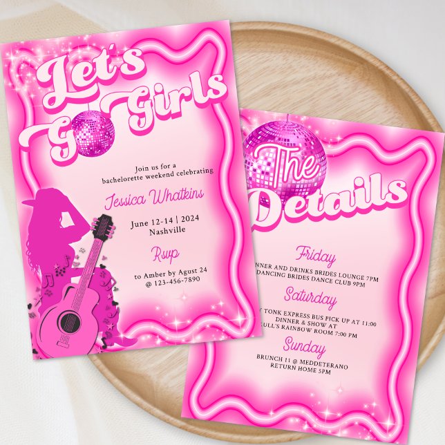 Invitación Boda, Nashville Bachelorette, Bachelorette (Subido por el creador)