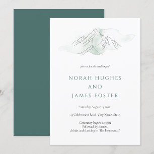 Invitación Boda Natural de la Montaña de la Montaña de la Nat