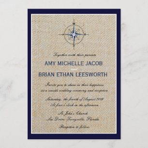 Invitación Boda náutica de la Marina del Club Náutico