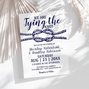 Invitación Boda náutica de la Marina Estamos anudando