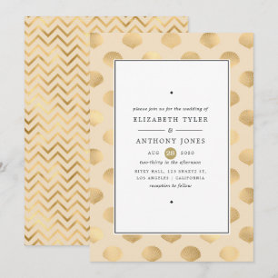 Invitación Boda Náutica de Oro