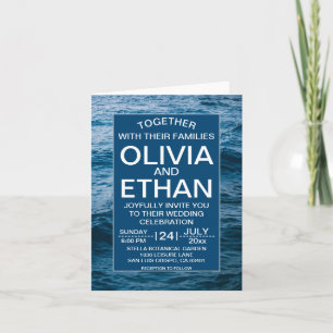 Invitación Boda náutica moderna de la marina