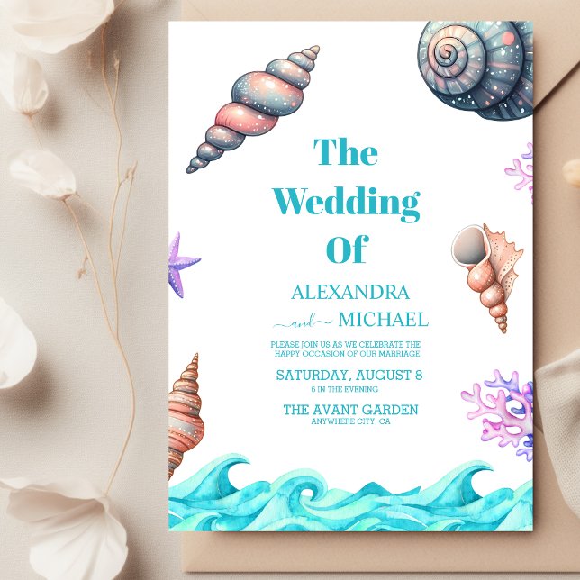 Invitación Boda Nautical Seashell (Subido por el creador)