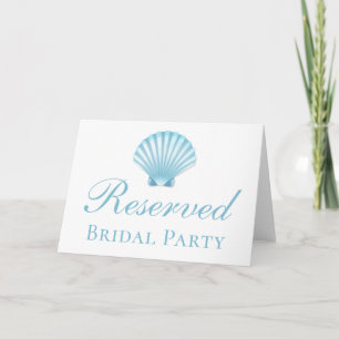 Invitación Boda Nautical Seashell Blue Beach Reservada