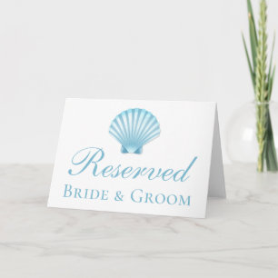 Invitación Boda Nautical Seashell Blue Beach Reservada