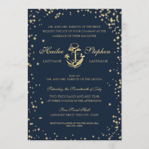 Invitación Boda Nautical Starry Sky