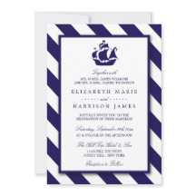 Boda Nautical Stripes & Navy Blue Ship