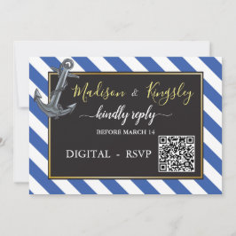 Invitación Boda Náutico Ancla DIGITAL RSVP