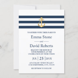 Invitación Boda Náutico Banda de la Marina de Oro