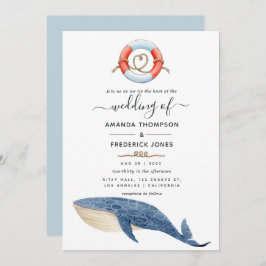 Invitación Boda náutico de ballenas