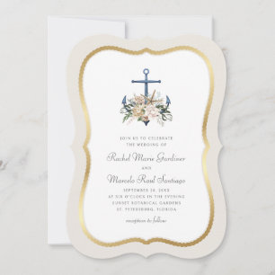 Invitación Boda Náutico de Beach Anchor