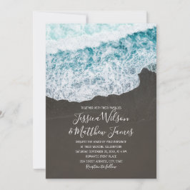 Invitación Boda Náutico de Destino de Olas de Playa