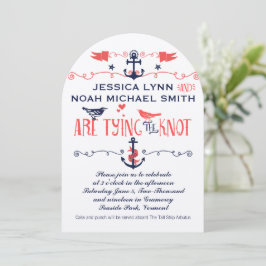 Invitación Boda Náutico De La Marina De Pájaros De Coral Mode