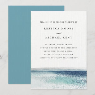 Invitación Boda Náutico de la Playa del Océano Azul
