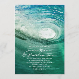 Invitación Boda Náutico de Surfing Beach Ocean Destination