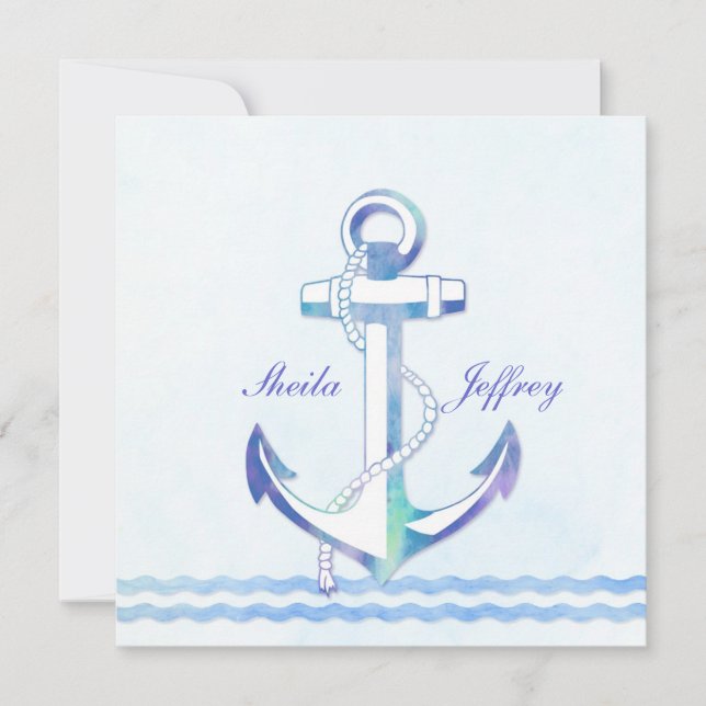Invitación Boda Náutico Fancy (Anverso)