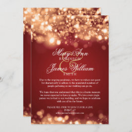 Invitación Boda navideño reducido Luces de oro
