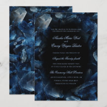 Boda Negra de Cristales de Bruja Boho Azul Oscuro