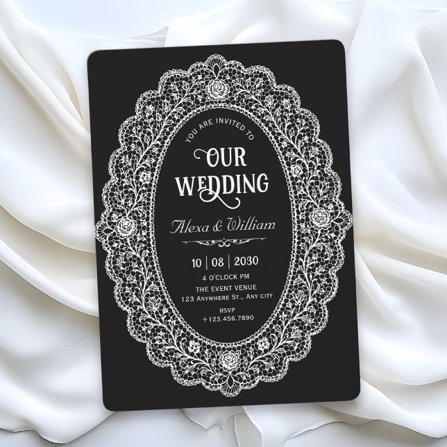 Invitación Boda negra elegante (Subido por el creador)