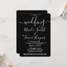 Boda Negra Estrellas Purpura Personalizada