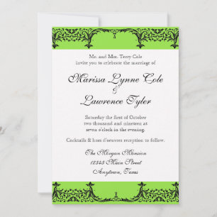 Invitación Boda negra y blanca de Lis Damask