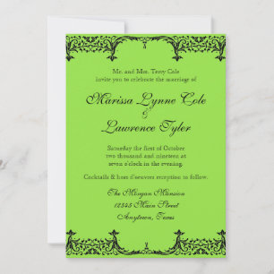 Invitación Boda negra y blanca de Lis Damask