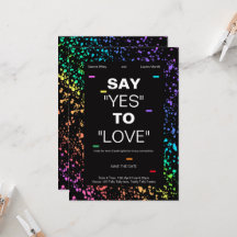 Boda negro digital LGBTQ personalizado