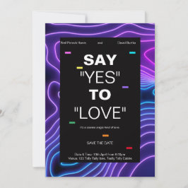 Invitación Boda negro digital LGBTQ personalizado
