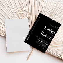 Boda negro formal elegante minimalista