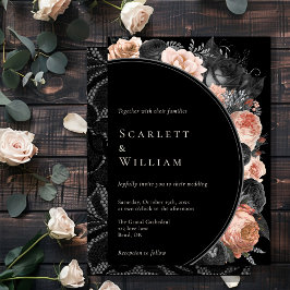 Invitación Boda negro gótico de Rubor