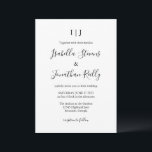 Invitación Boda negro y blanco clásico minimalista<br><div class="desc">Invitación a la Boda Negra y Blanca Clásica minimalista</div>