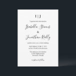 Invitación Boda negro y blanco clásico minimalista<br><div class="desc">Invitación a la Boda Negra y Blanca Clásica minimalista</div>