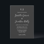 Invitación Boda negro y blanco clásico minimalista<br><div class="desc">Invitación a la Boda Negra y Blanca Clásica minimalista</div>